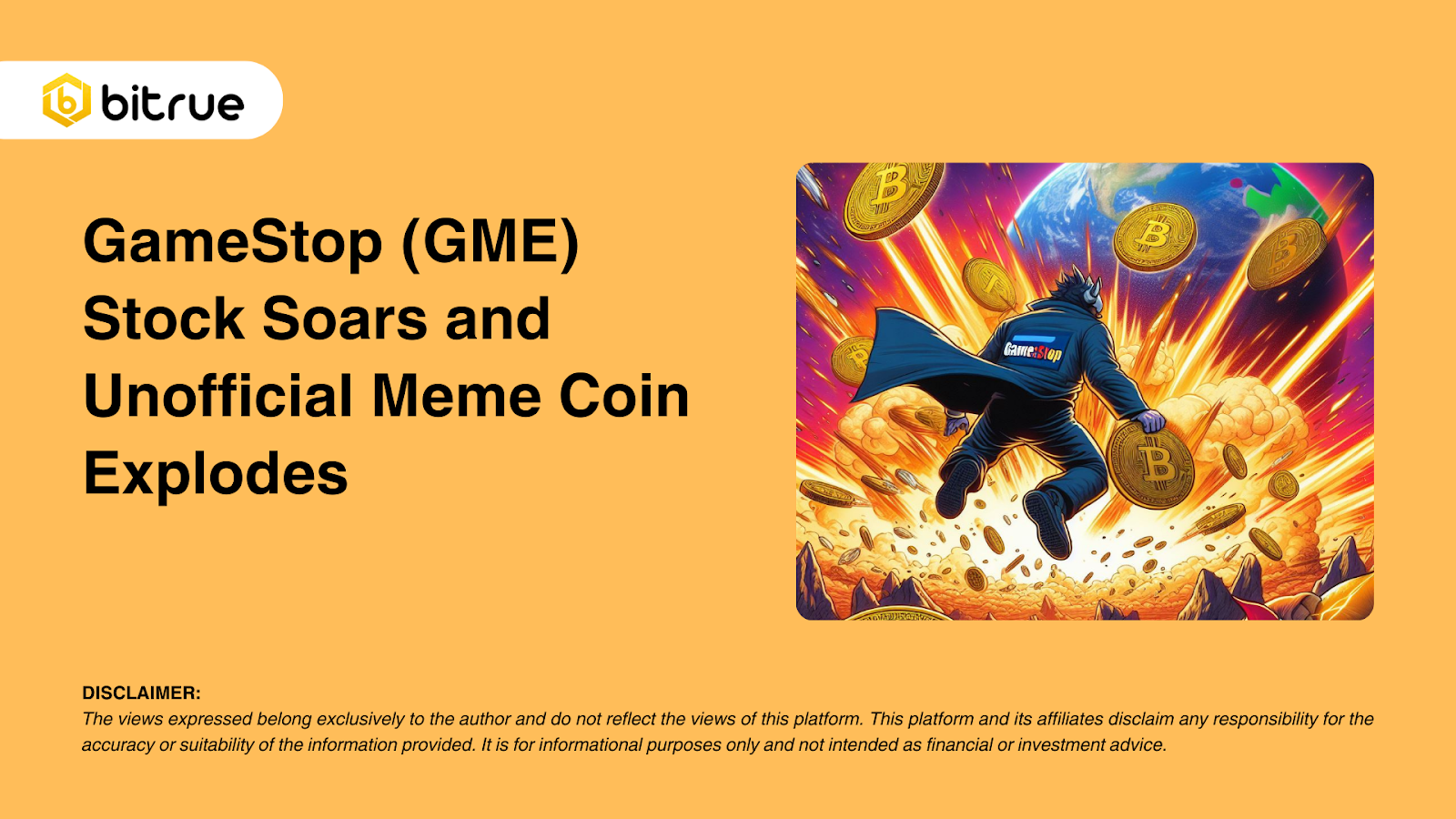 Gamestop Gme Stock Soars And Unofficial Meme Coin Explodes Bitrue Faq