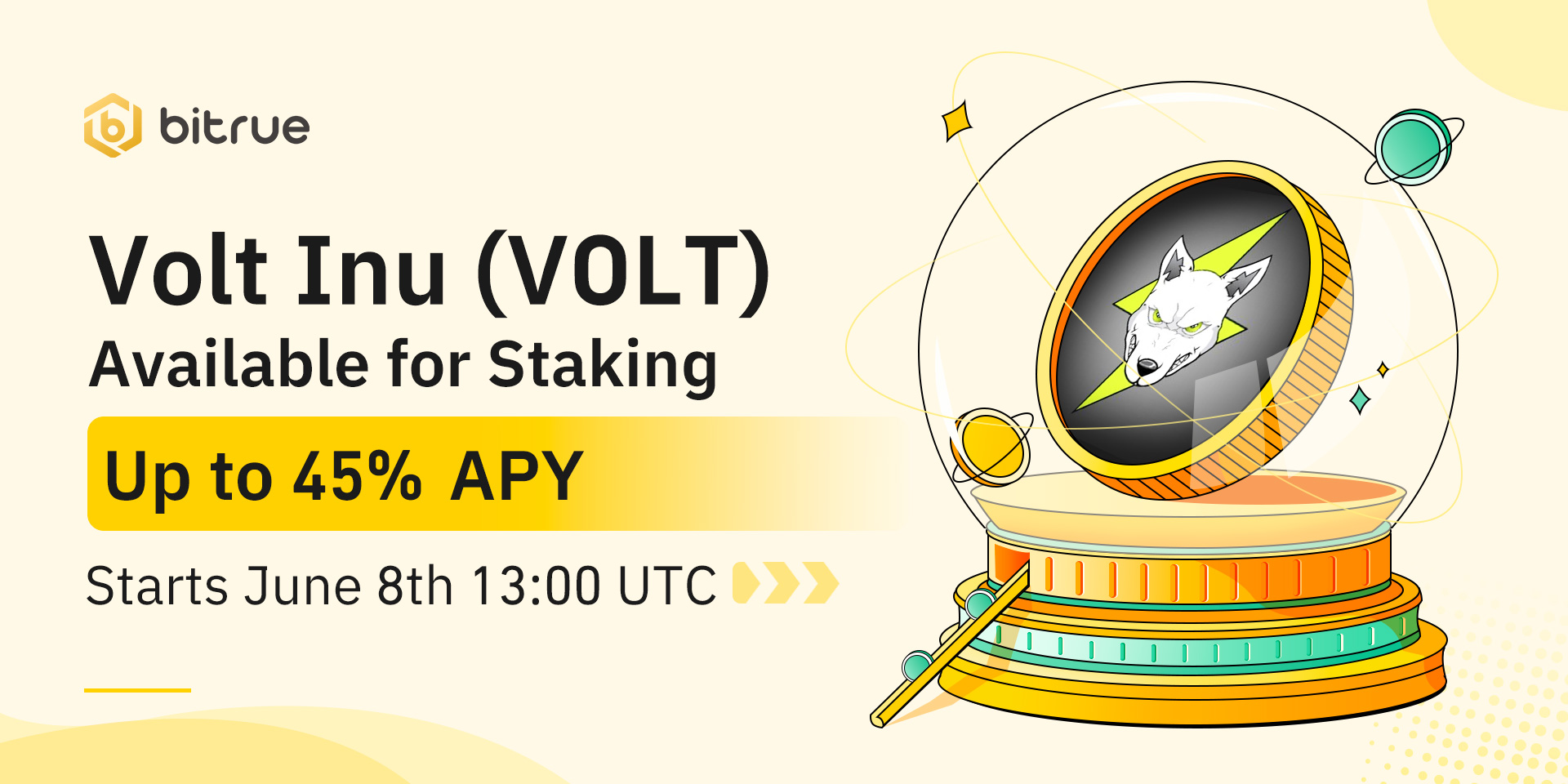 VOLT Staking Begins @ 45% APY! – Bitrue FAQ