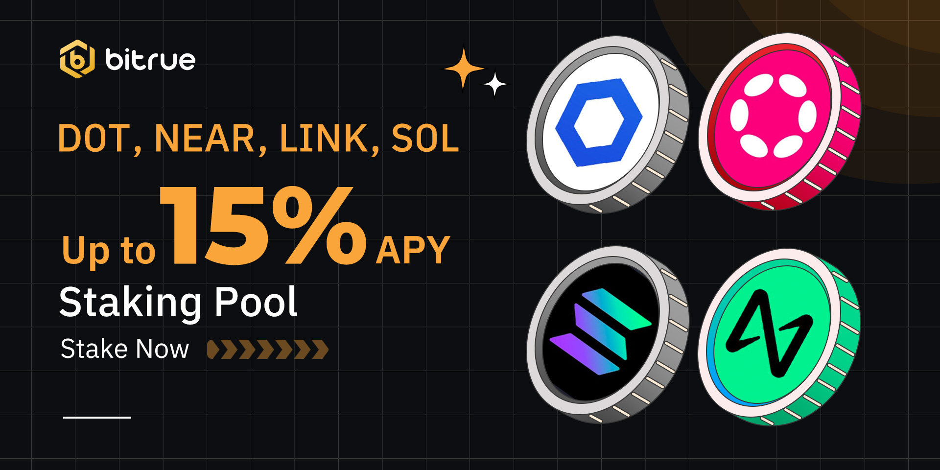 DOT, NEAR, LINK, SOL STAKING: Earn Up to 15% APY – Bitrue FAQ