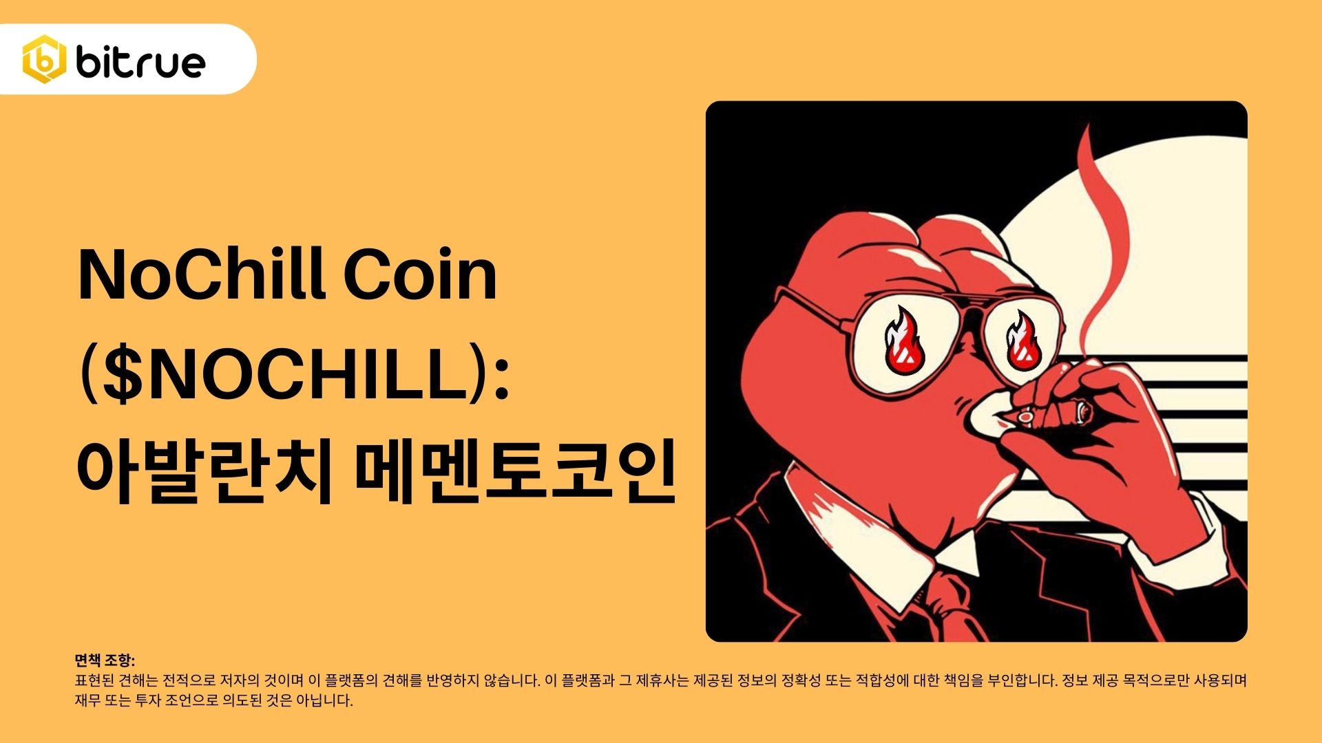 NoChill Coin ($NOCHILL): 아발란치 메멘토코인 – Bitrue FAQ