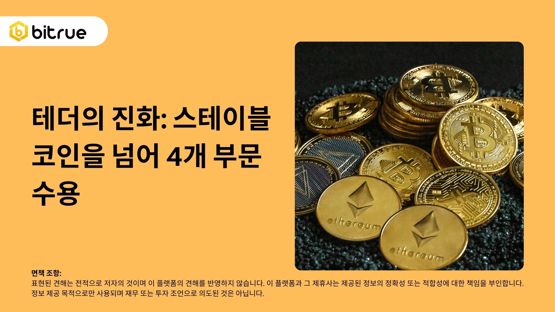테더의 진화: 스테이블코인을 넘어 4개 부문 수용 – Bitrue FAQ