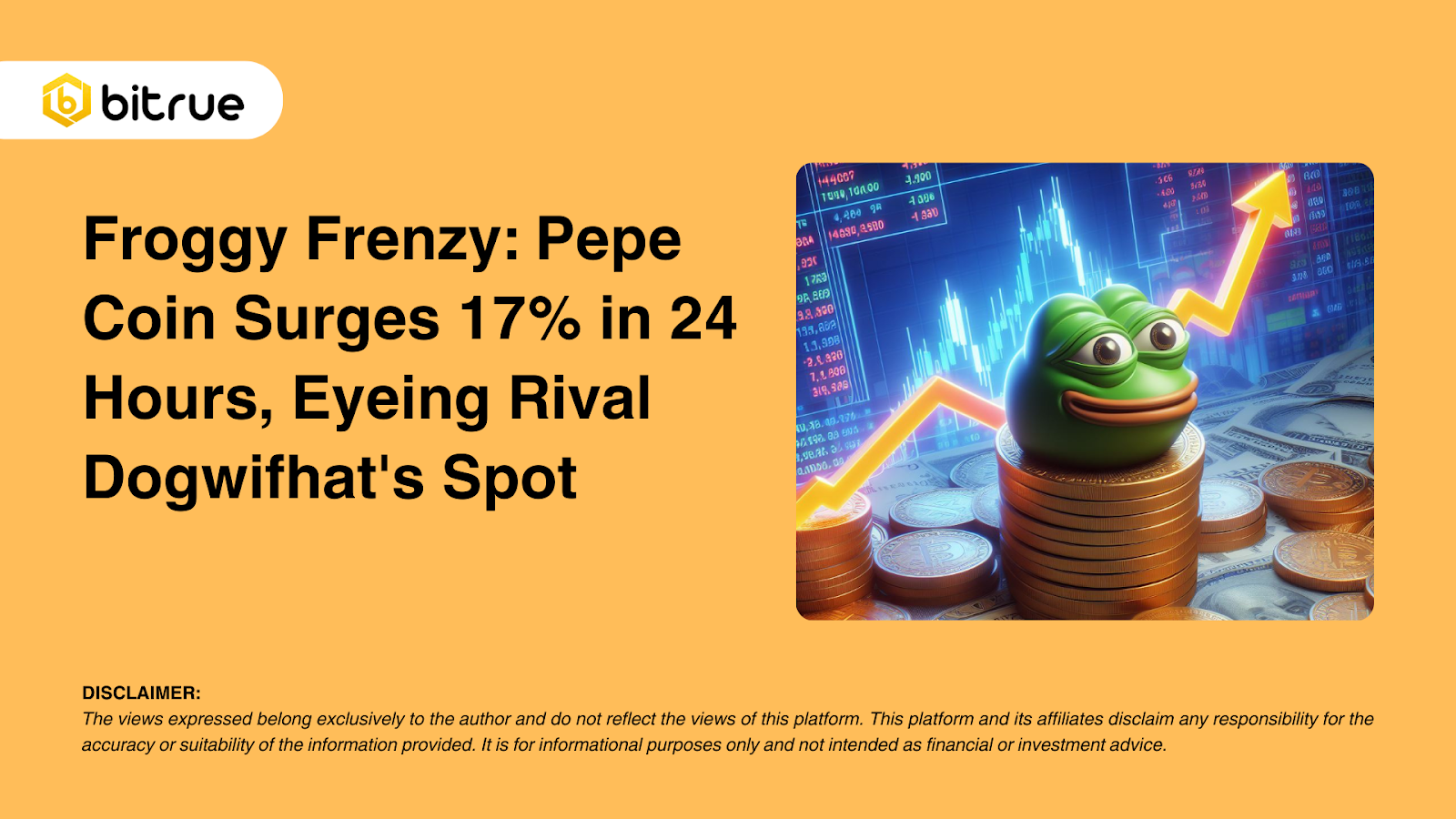 페페 코인, 24시간 동안 17% 급등, 경쟁자 독위프햇의 위치를 바라보다 – Bitrue FAQ