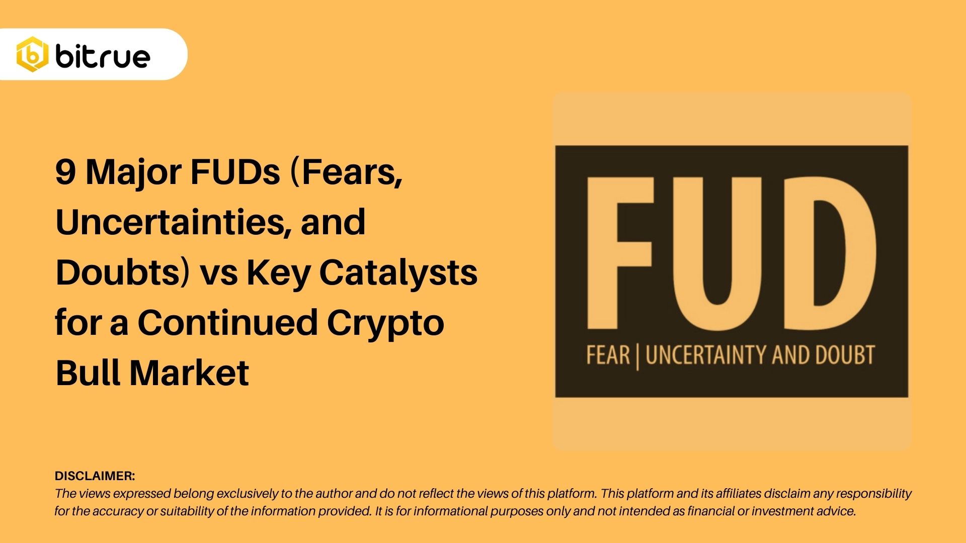 9 Major FUDs (Fears, Uncertainties, and Doubts) vs Key Catalysts for a  Continued Crypto Bull Market – Bitrue FAQ
