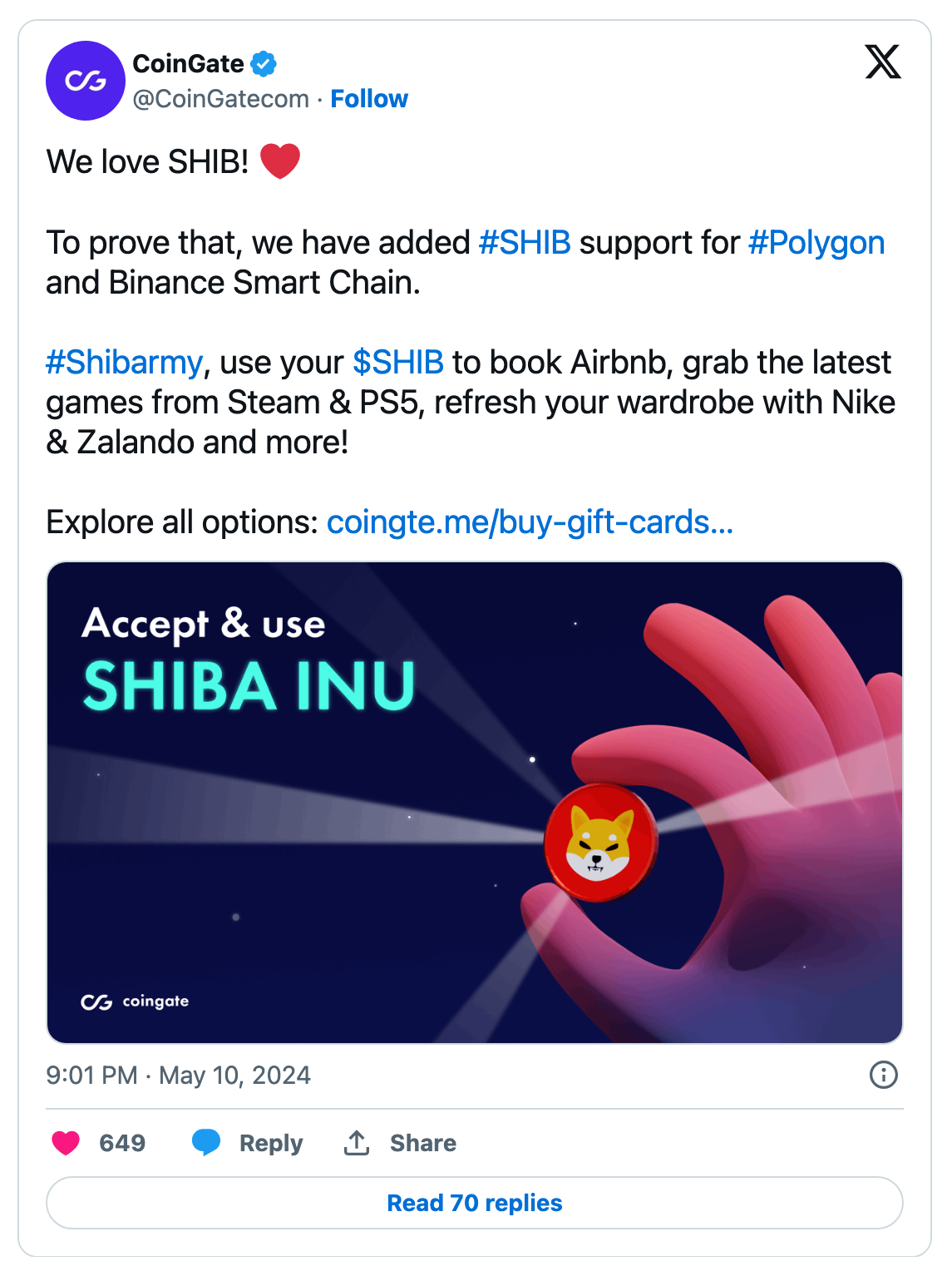 Shiba Inu Goes Mainstream, Now Accepted at Major Retailers with CoinGate –  Bitrue FAQ