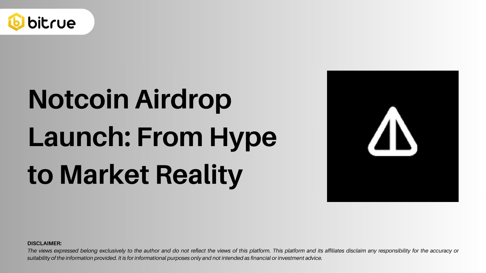 Notcoin Airdrop Launch: From Hype to Market Reality – Bitrue FAQ