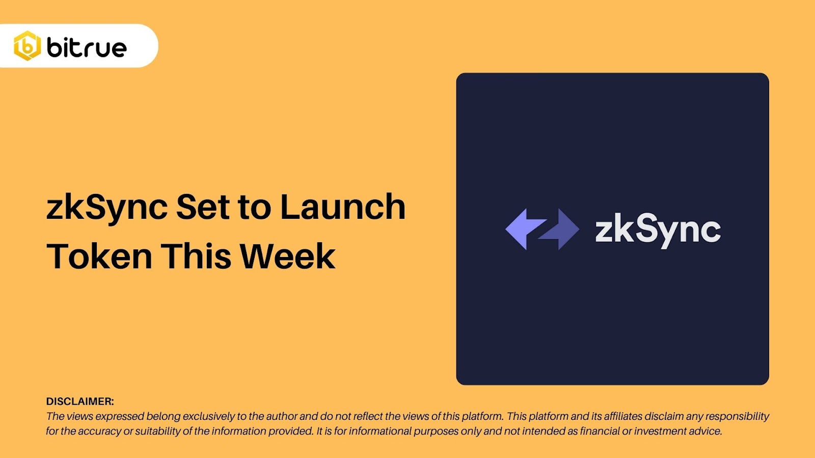 zkSync, 이번 주 토큰 출시 예정 – Bitrue FAQ