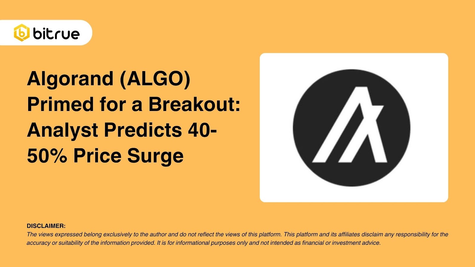 알고랜드(ALGO), 돌파 준비: 애널리스트, 40-50% 가격 급등 전망 – Bitrue FAQ