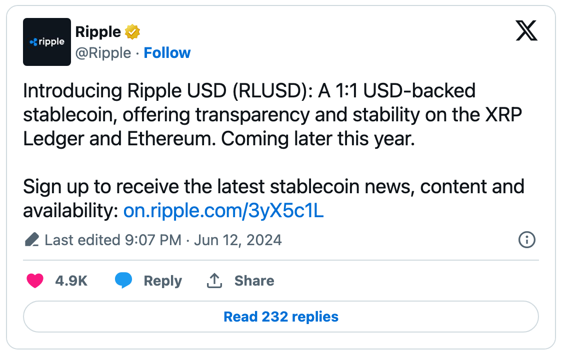 리플의 새로운 RLUSD 스테이블 코인, 이더리움과 XRPL의 디파이 활성화 – Bitrue FAQ