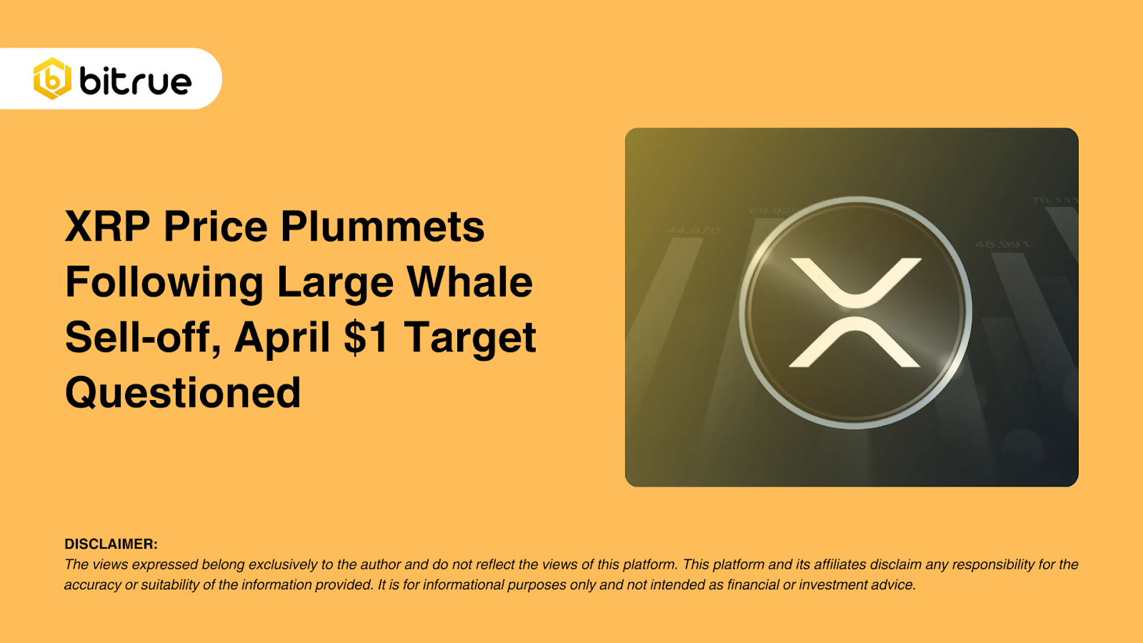 XRP, 대규모 고래 매도세에 따라 급락, 4월 1달러 목표가에 의문 제기 – Bitrue FAQ