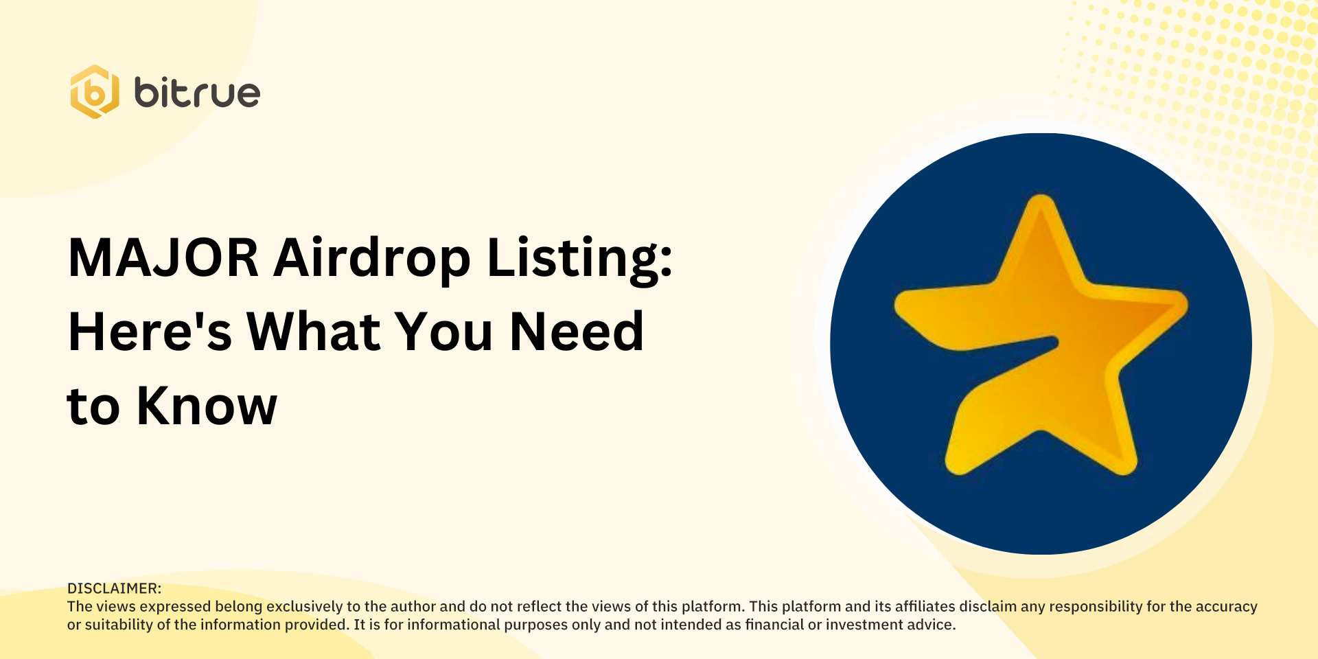 MAJOR Airdrop Listing: Here's What You Need to Know