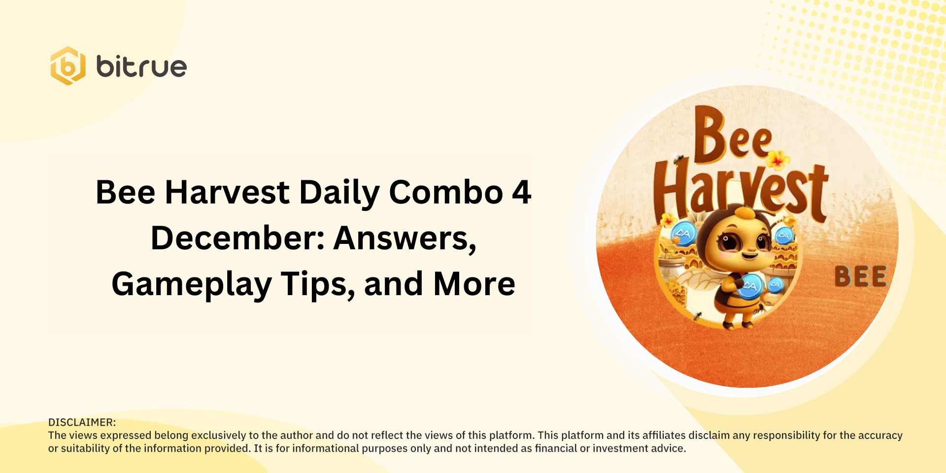 Bee Harvest Daily Combo 4 Aralık Cevapları, Oynanış İpuçları ve Daha Fazlası.png