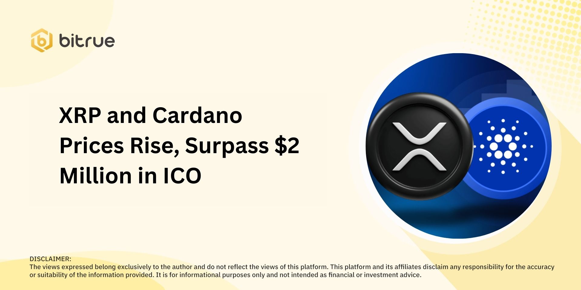 XRP and Cardano Prices Rise, Surpass $2 Million in ICO.jpg