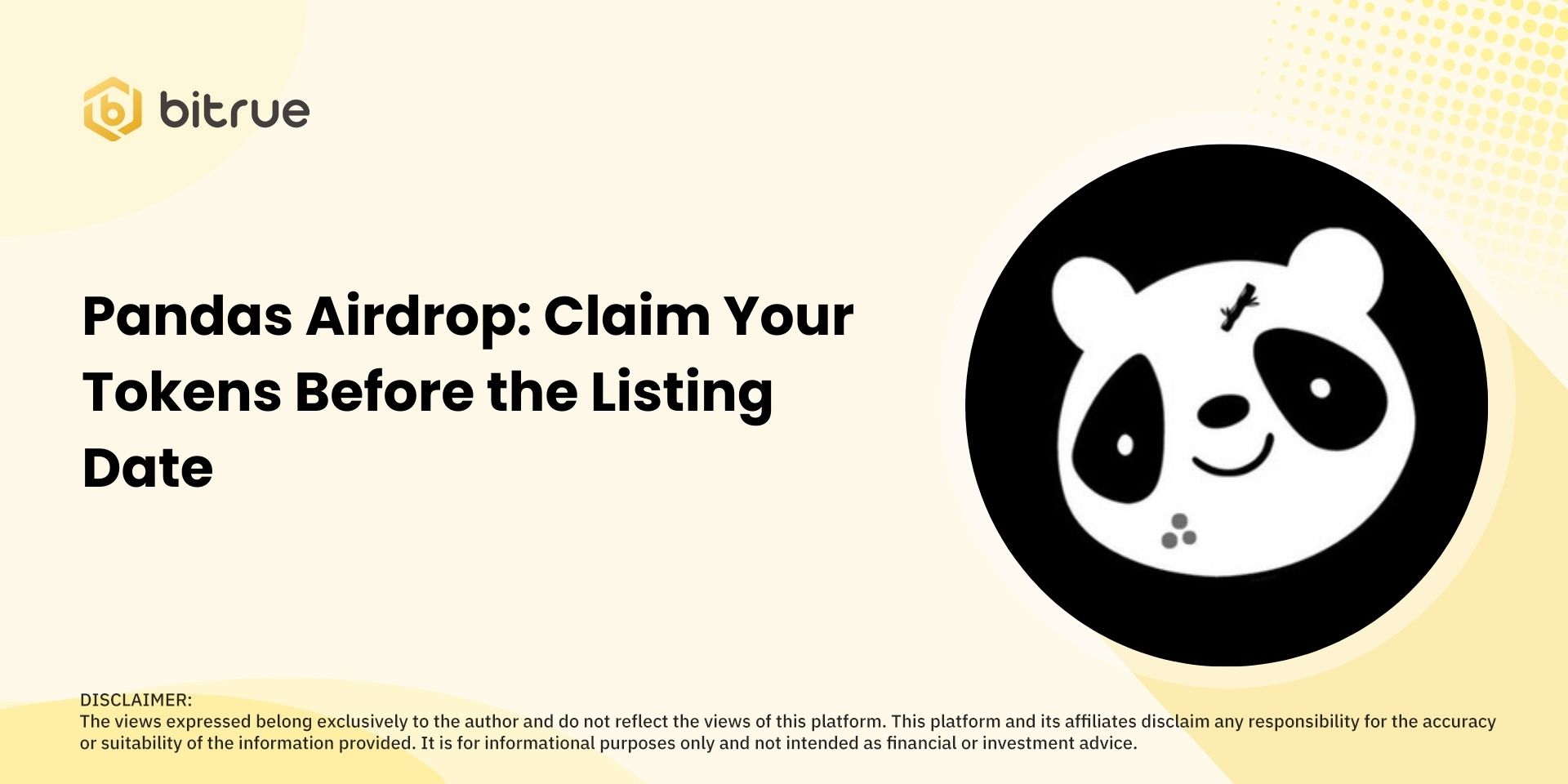 Pandas Airdrop: Claim Your Tokens Before the Listing Date – Bitrue FAQ