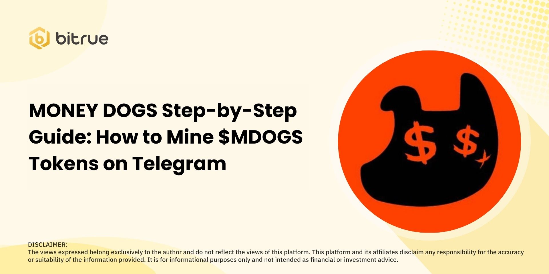 MONEY DOGS Step-by-Step Guide: How to Mine $MDOGS Tokens on Telegram –  Bitrue FAQ