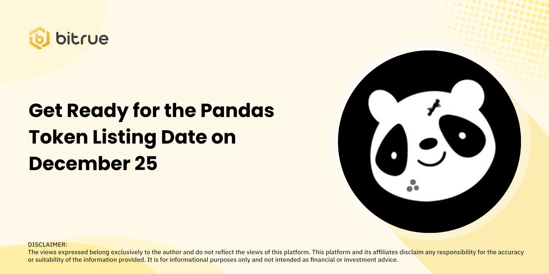 Get Ready for the Pandas Token Listing Date on December 25 – Bitrue FAQ