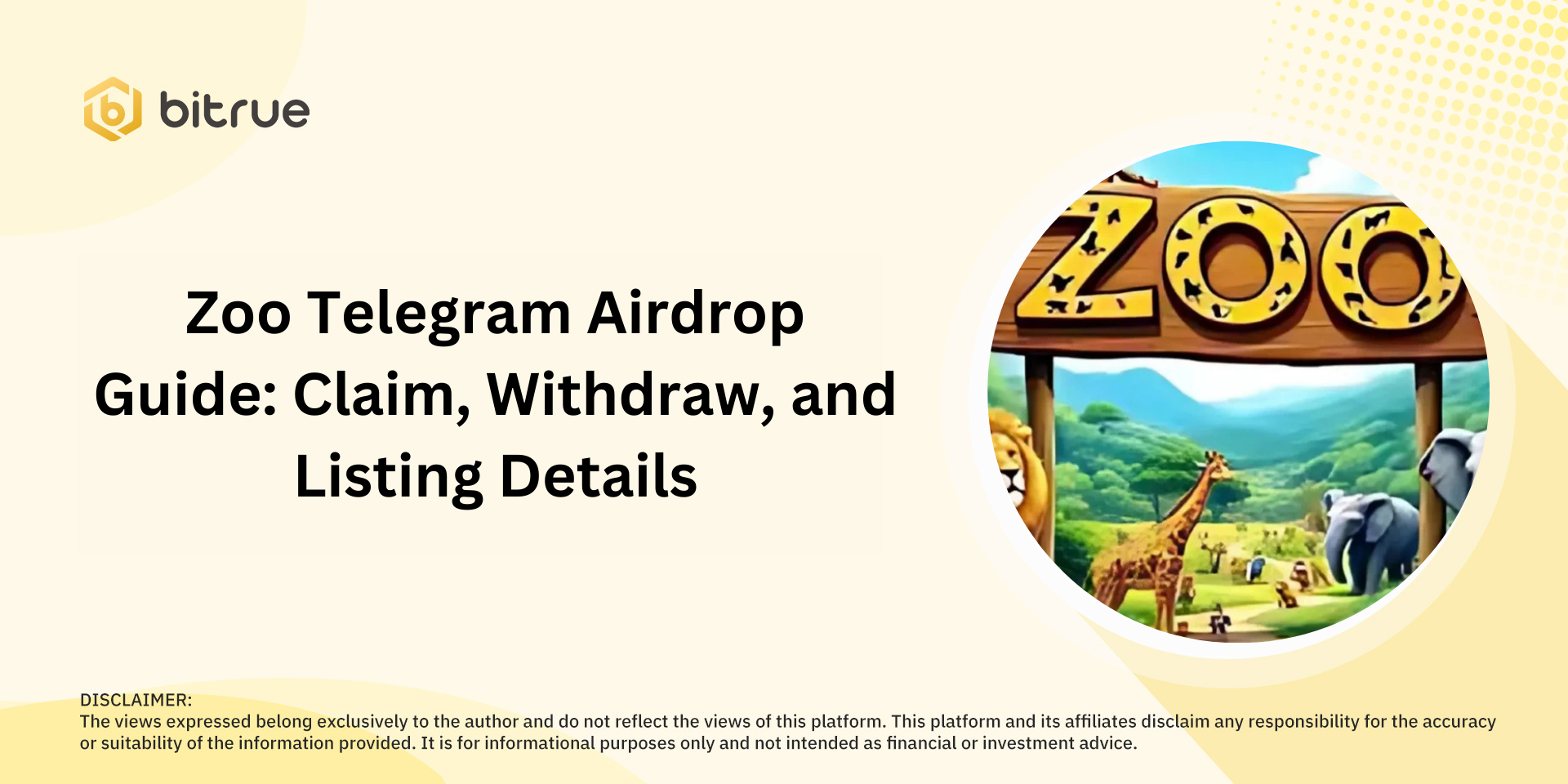 Zoo Telegram Airdrop Guide Claim, Withdraw, and Listing Details